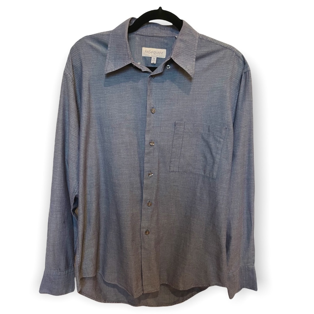 Yves Saint Laurent YSL Men’s long Sleeve Button Down Shirt Size Medium